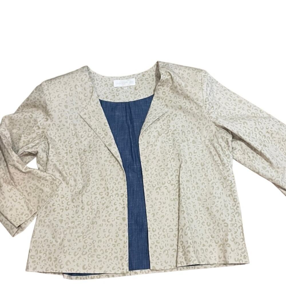 Souk Indigo Leopard Print Blazer Top